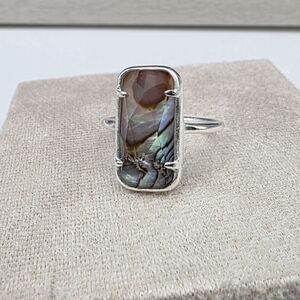 Unique Abalone Shell Ring (1163)